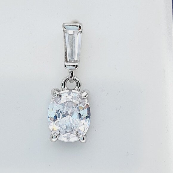 925 Sterling Silver CZ Stud Earrings for Women/Girl, US925P1218 - Picture 3 of 7